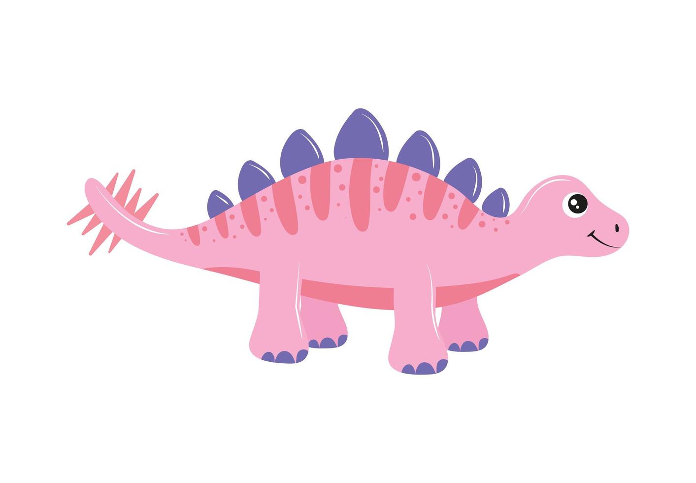 stegosaurus dinosaur cartoon vector