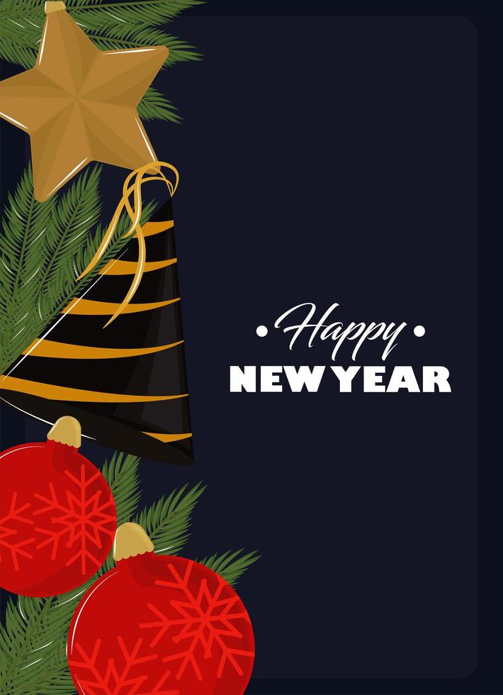 happy new year card vector