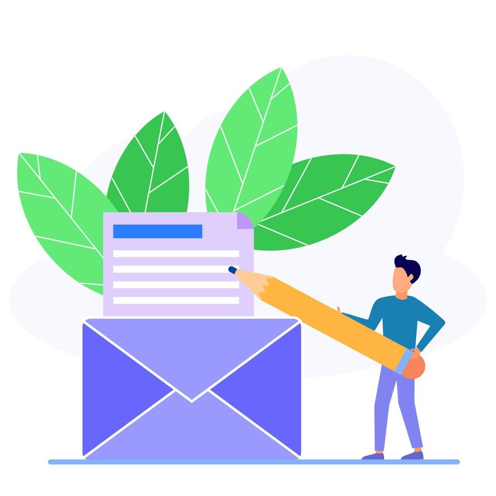 Illustration vector graphic cartoon character of email services