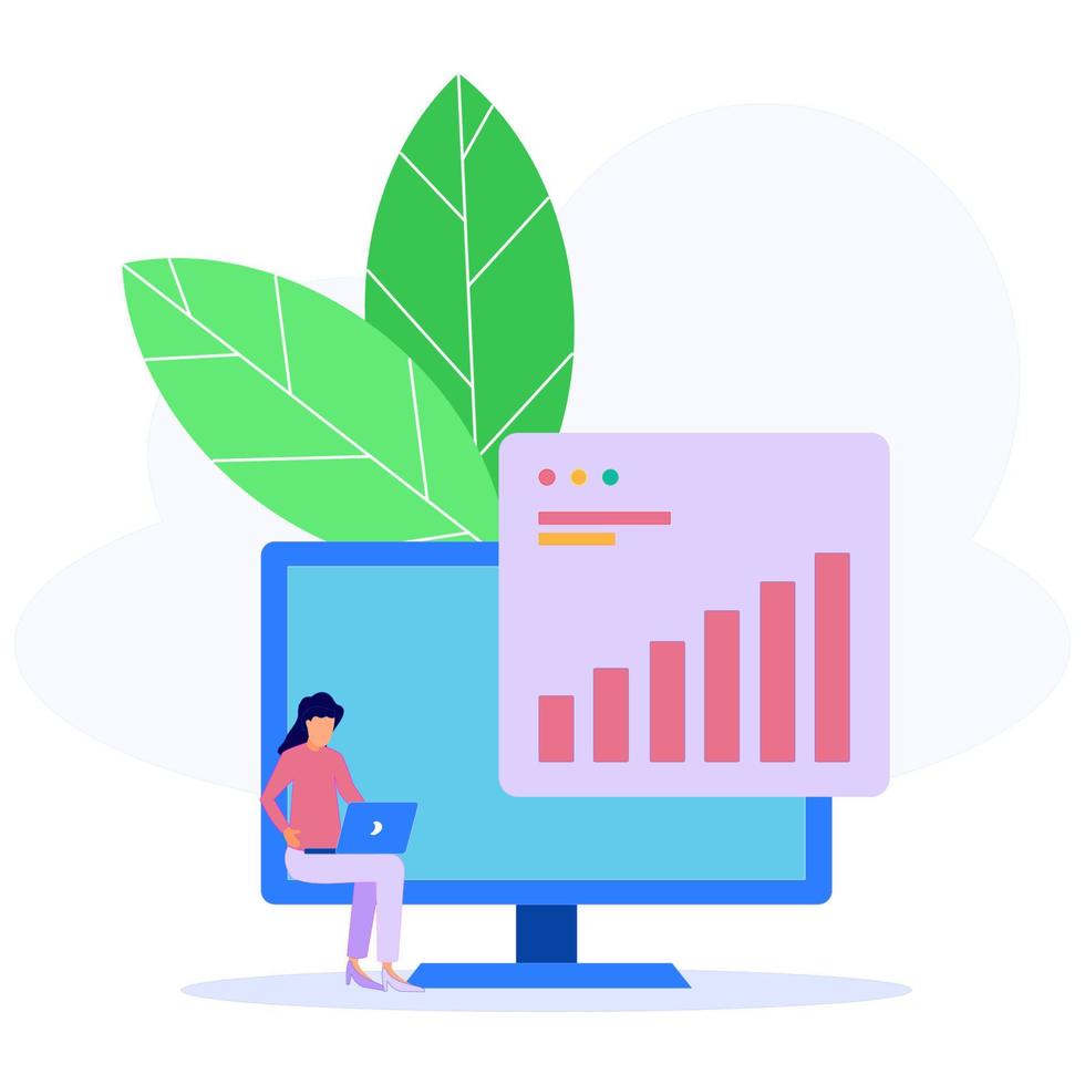 Illustration vector graphic cartoon character of business start up