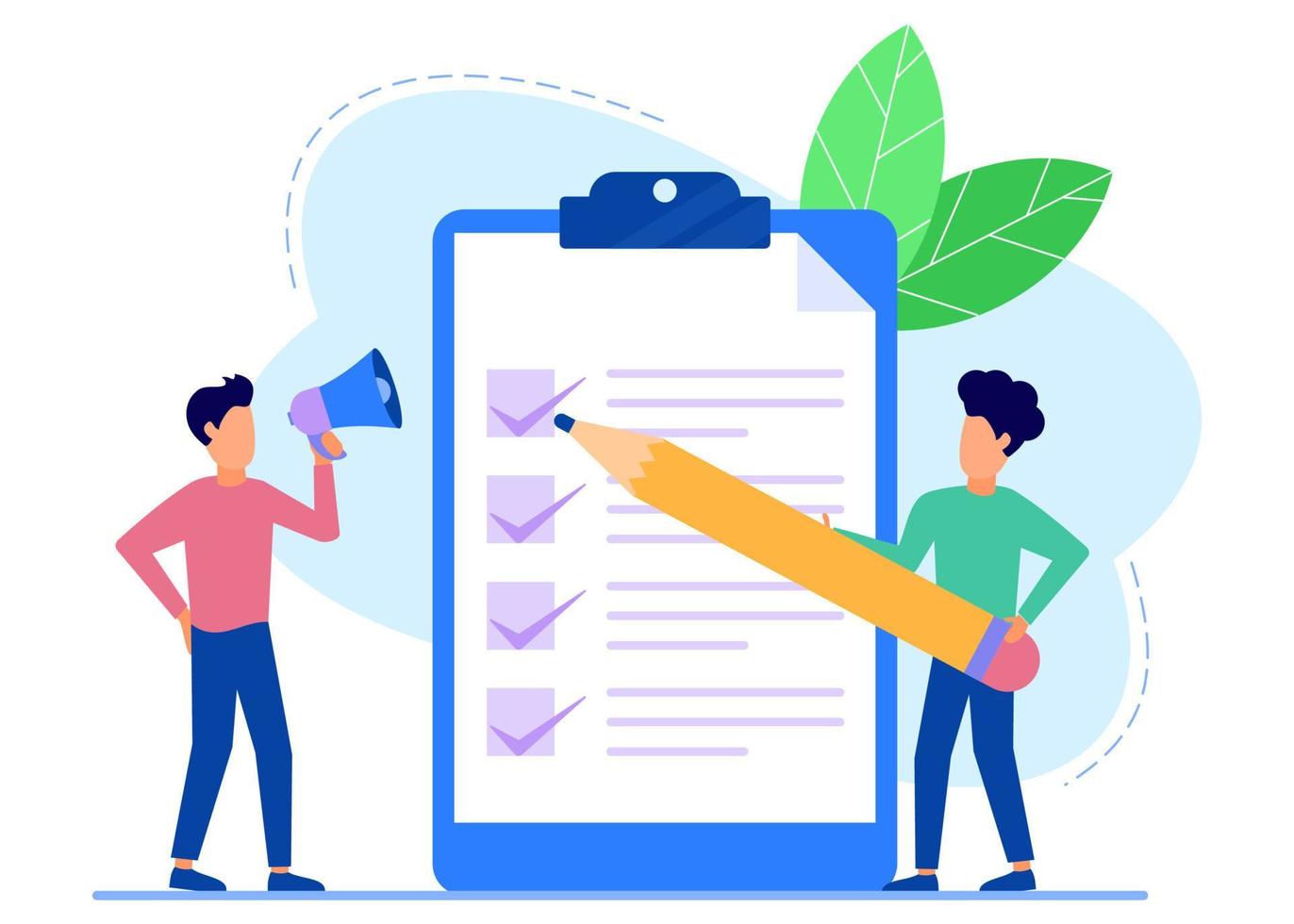 Illustration vector graphic cartoon character of checklist