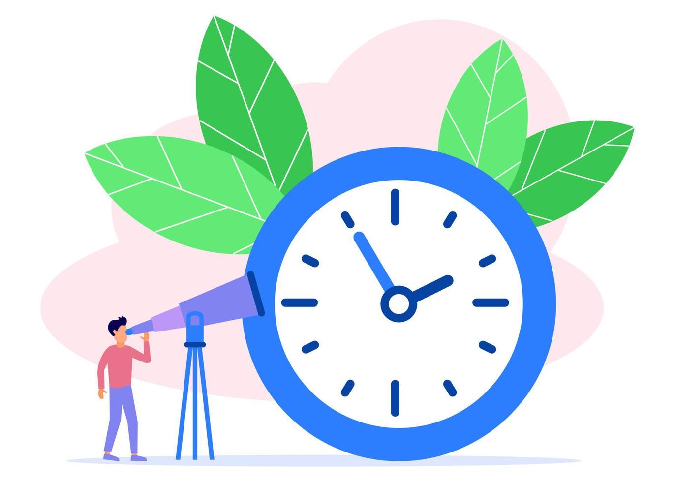 Illustration vector graphic cartoon character of time management