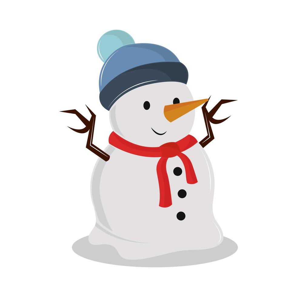 snowman cartoon character vector