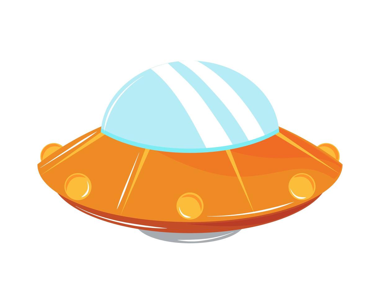 space UFO cartoon vector