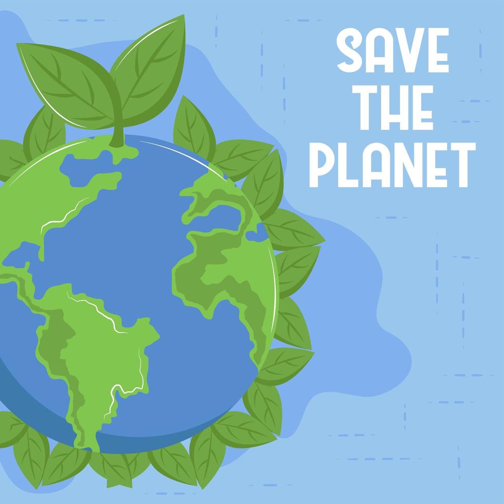 save the planet vector