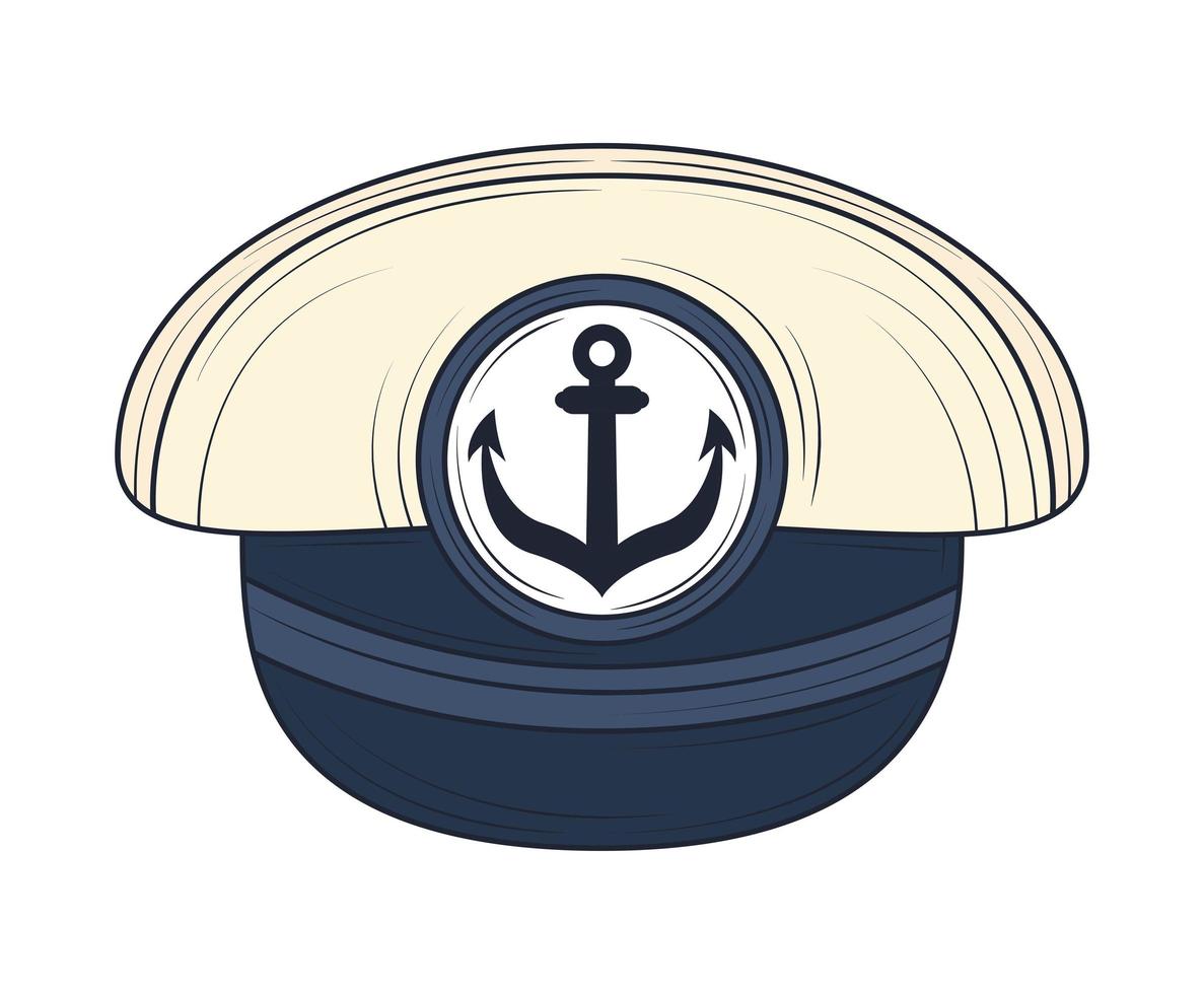 captain hat nautical vector