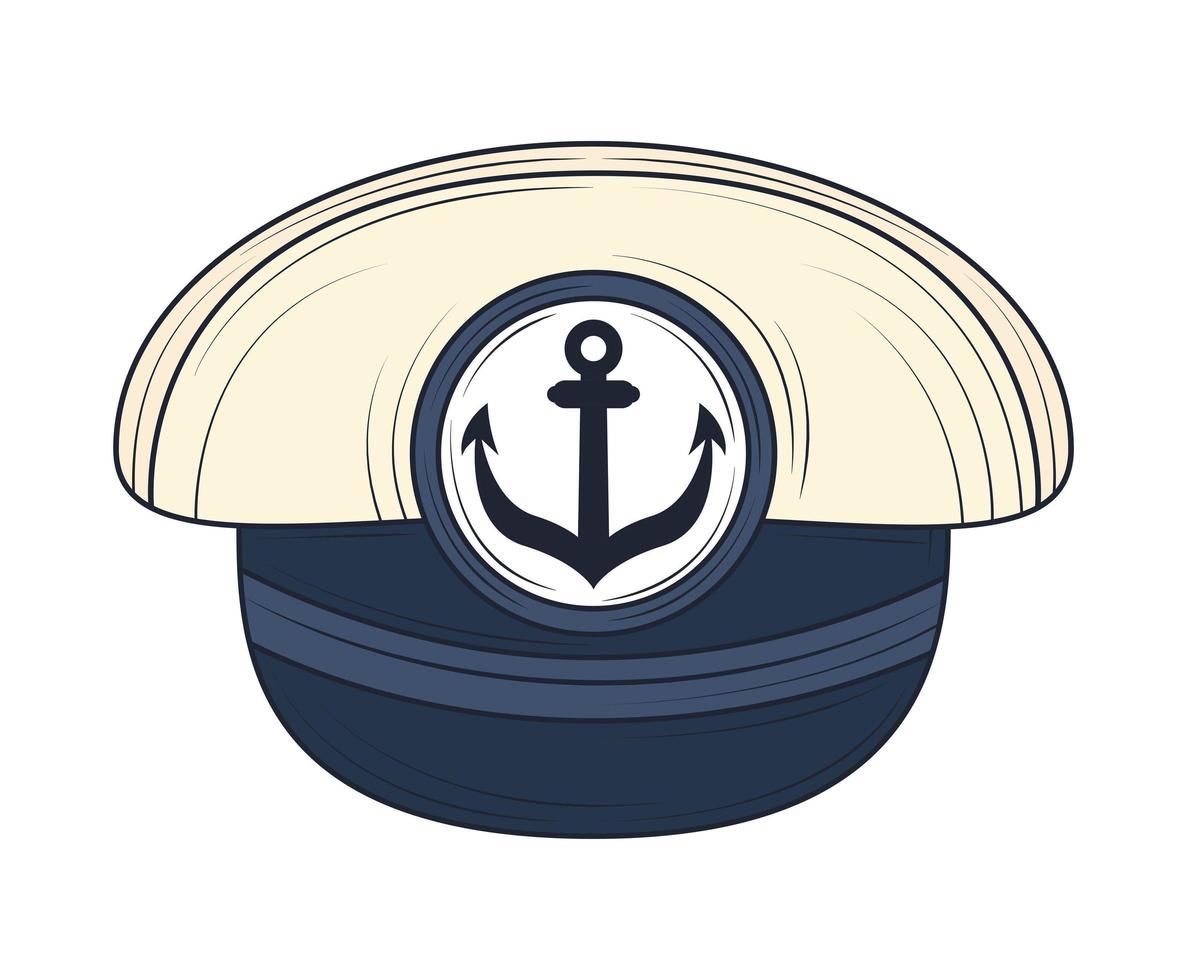 captain hat nautical vector