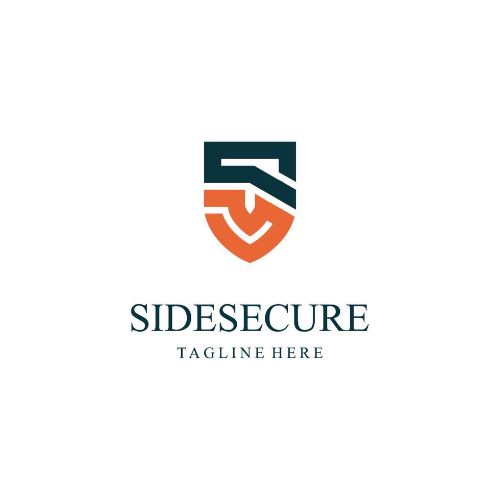 LETTER S AND SHIELD LOGO DESIGN TEMPLATE.eps vector