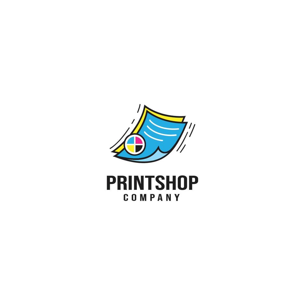 PRINT SHOP DESIGN LOGO TEMPLATE VECTOR.eps vector