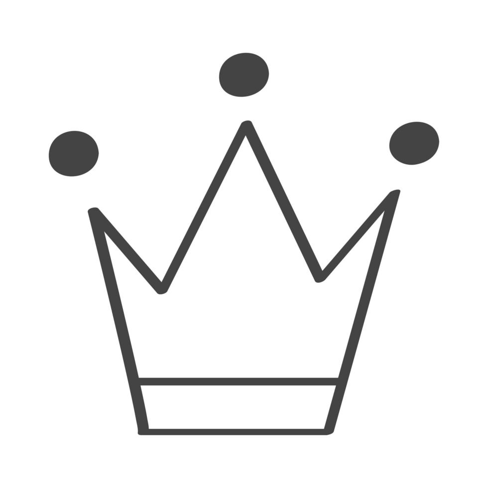 outline crown design vector