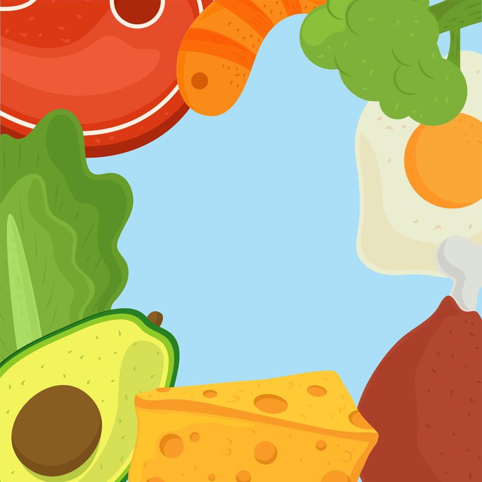 menu nutrition food vector