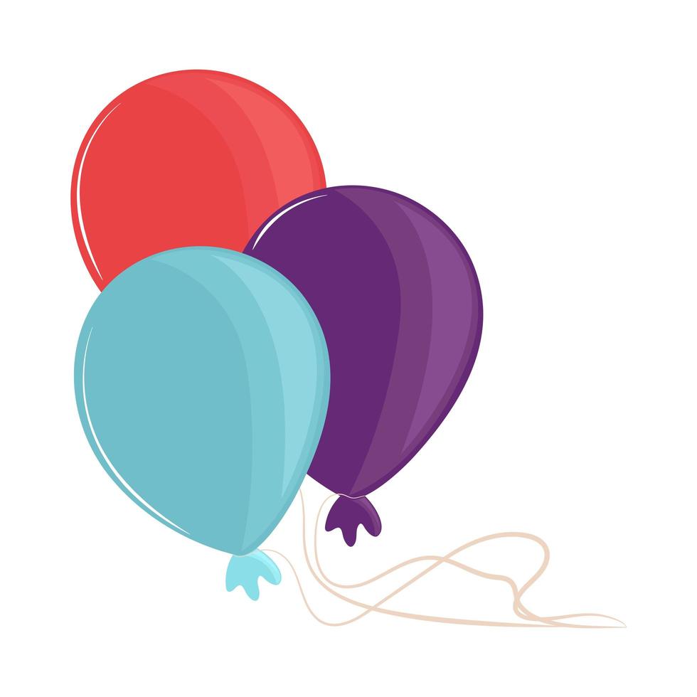party balloons decoration vector