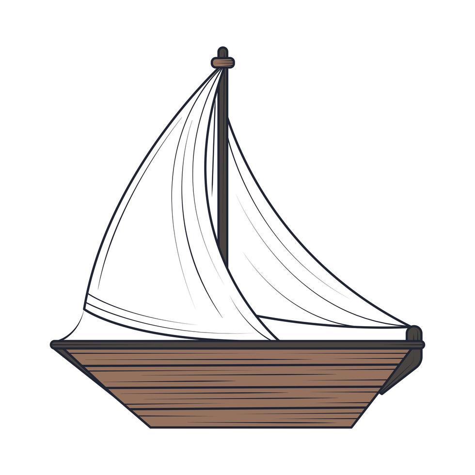 boat nautical icon vector