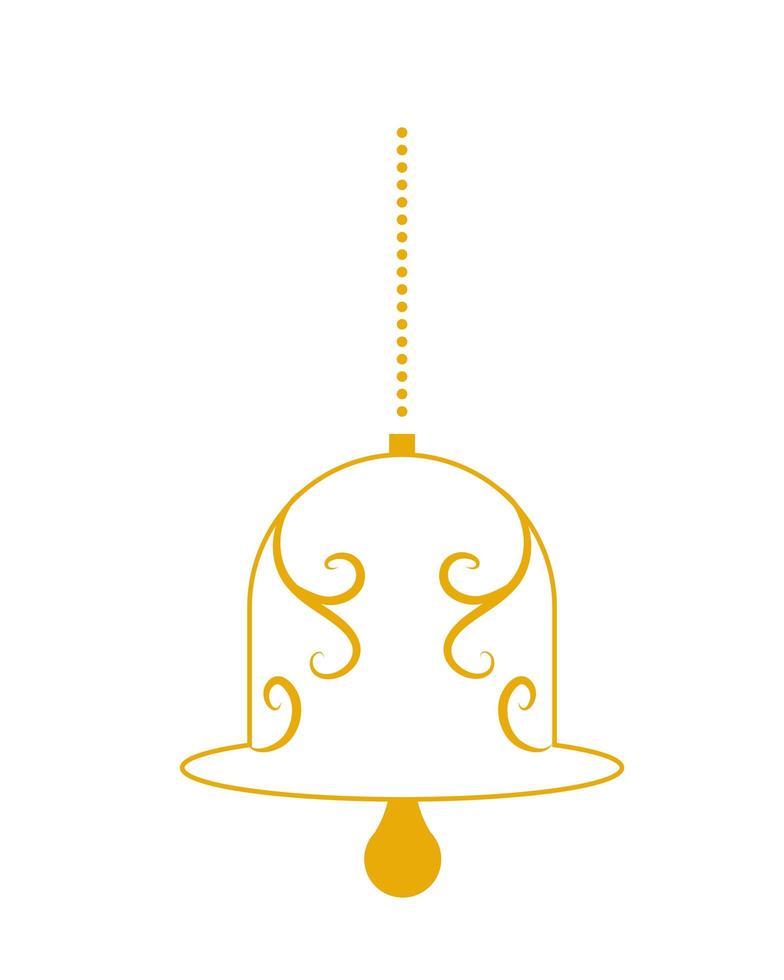 christmas hanging bell vector