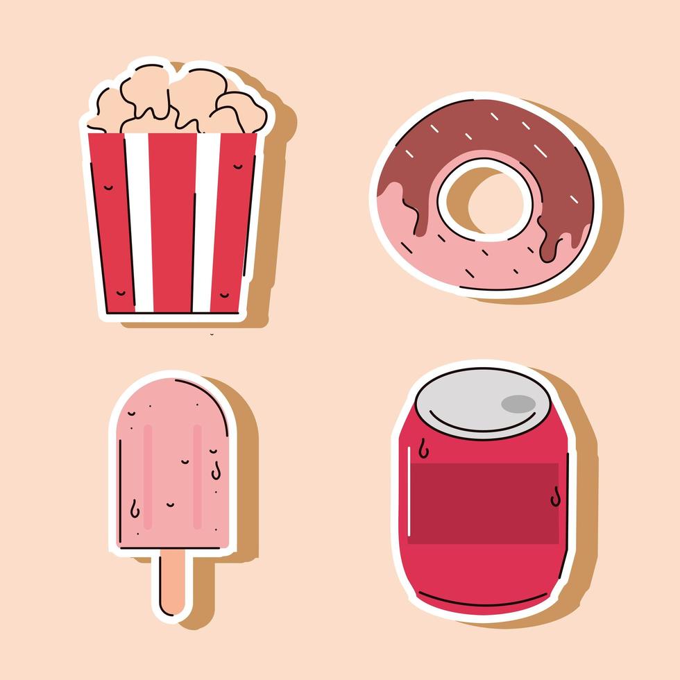 fast food snack vector