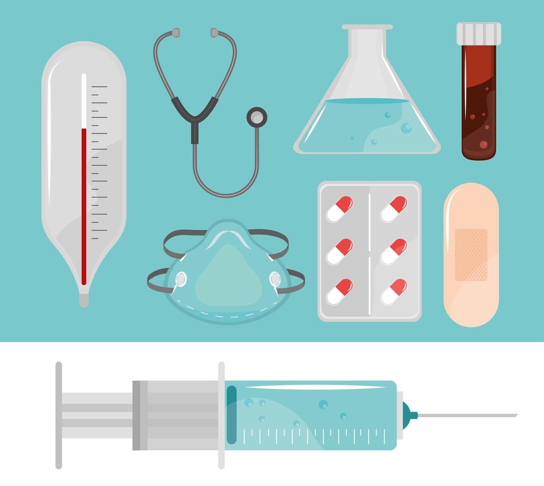 icons medical equipment vector