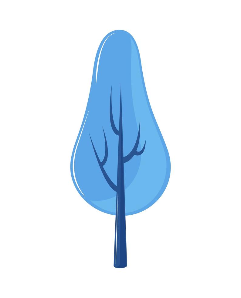 leafy tree icon vector