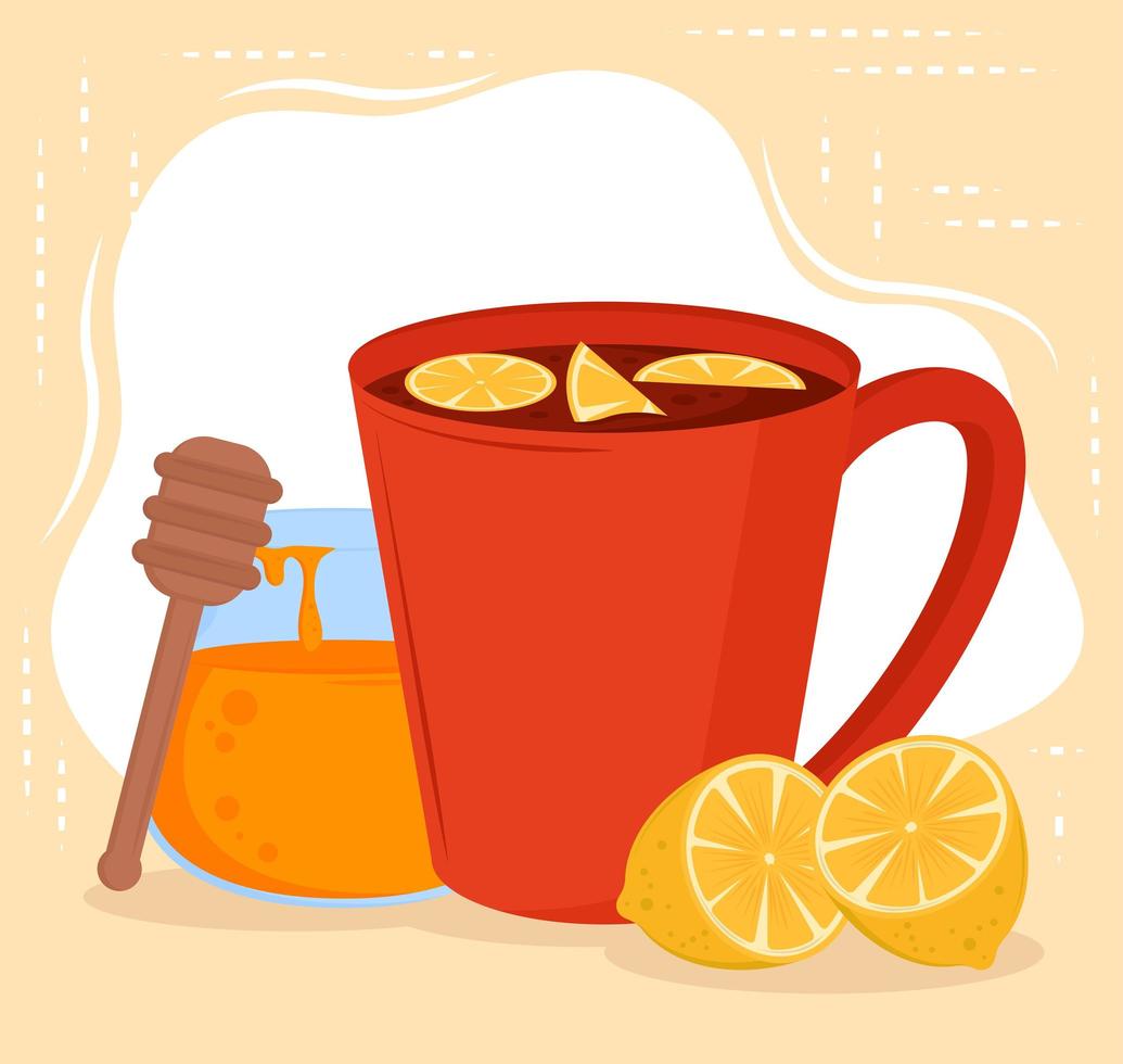 té de remedio casero vector