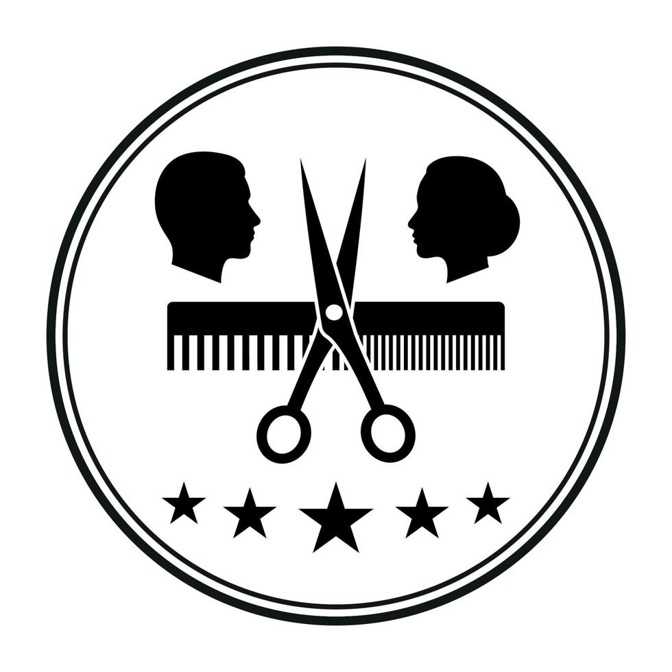 logo para barberías y salones de belleza. vector