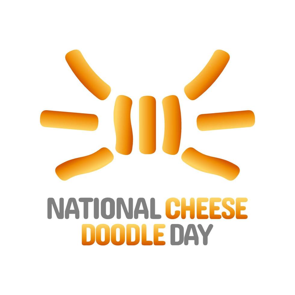 vector graphic of national cheese doodle day good for national cheese