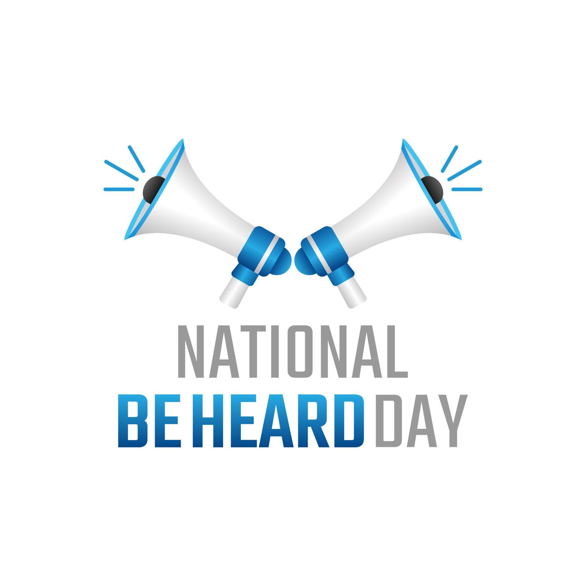 vector graphic of national be heard day good for national be heard day
