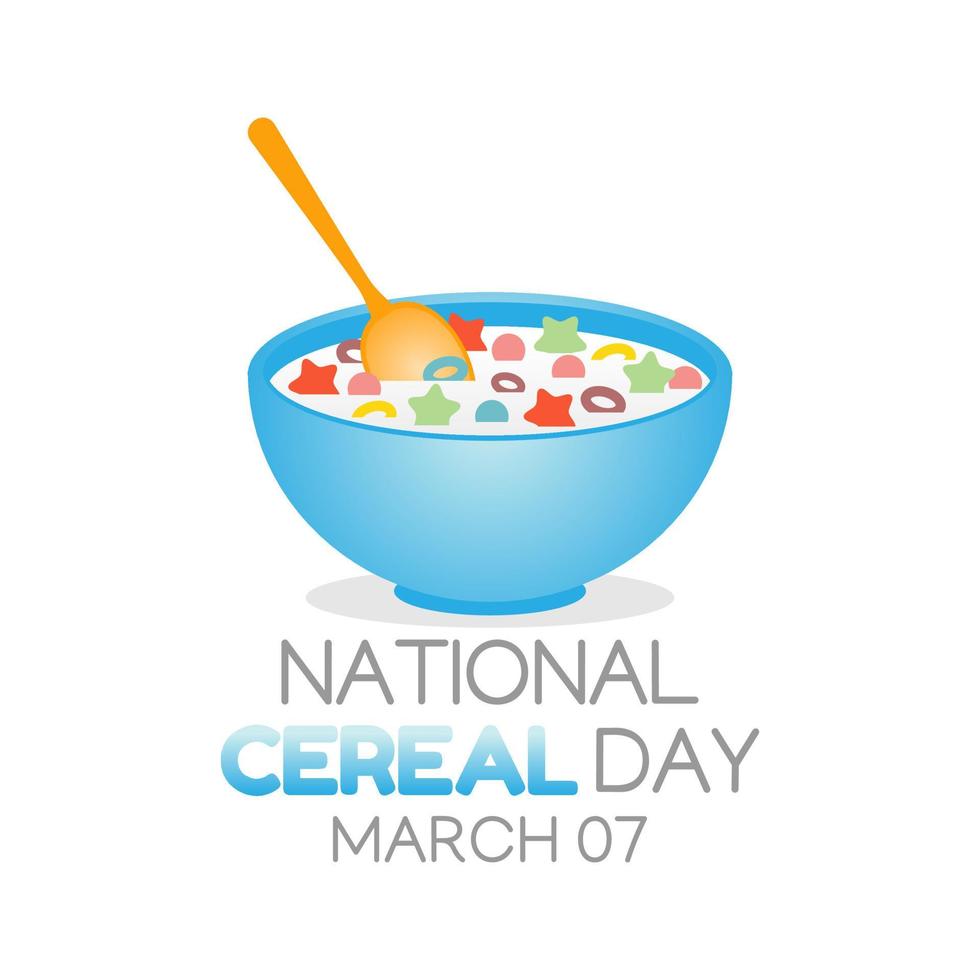 vector graphic of national cereal day good for national cereal day