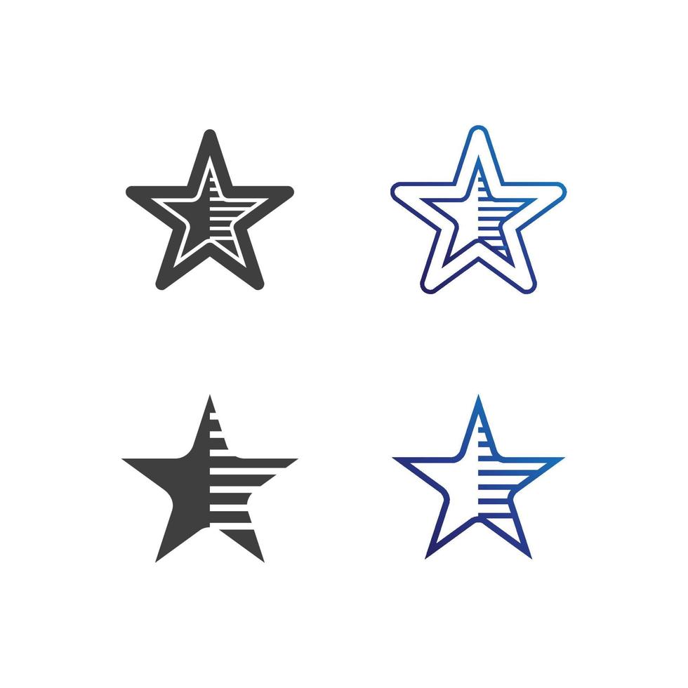 estrella icono plantilla logotipo conjunto diseño estrellas vector