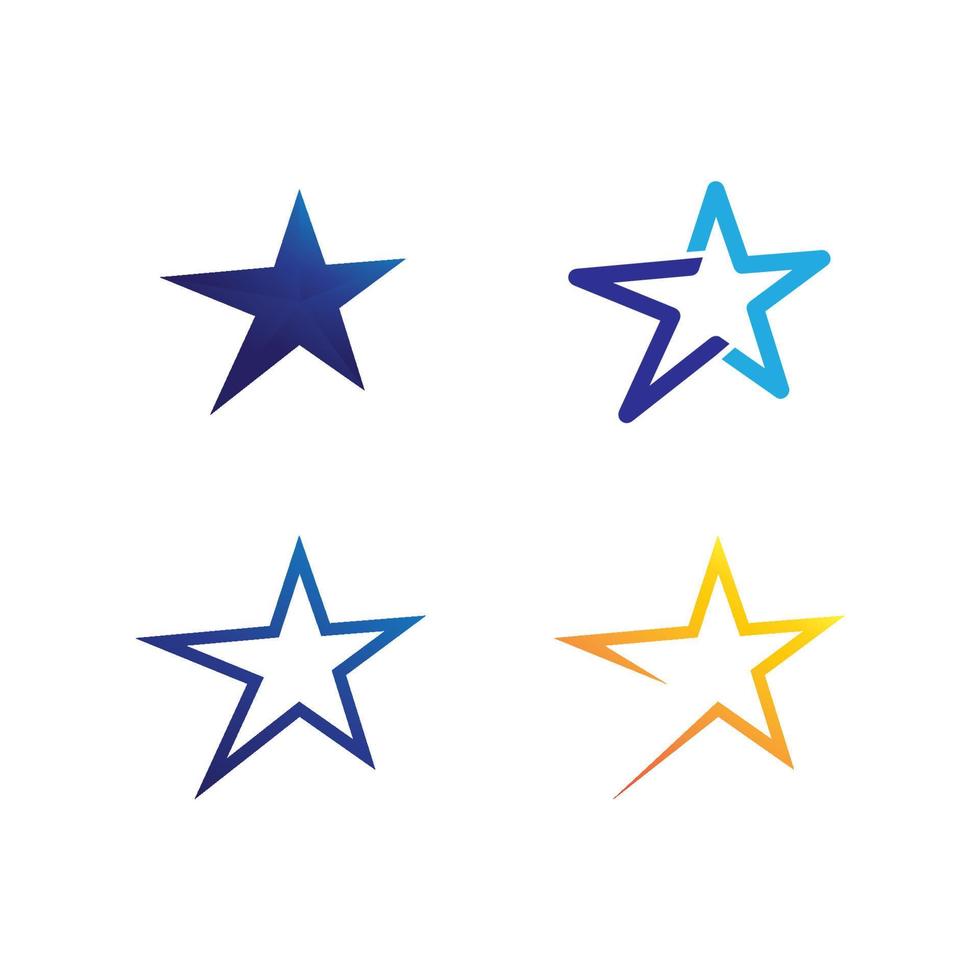 estrella icono plantilla logotipo conjunto diseño estrellas vector