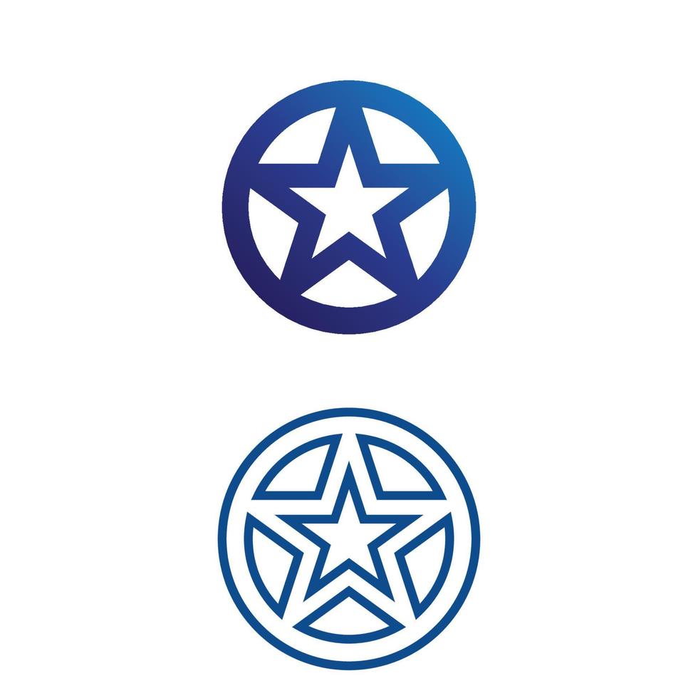 estrella icono plantilla logotipo conjunto diseño estrellas vector