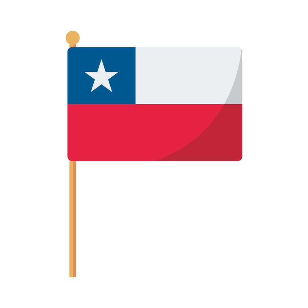 chile bandera nacional vector