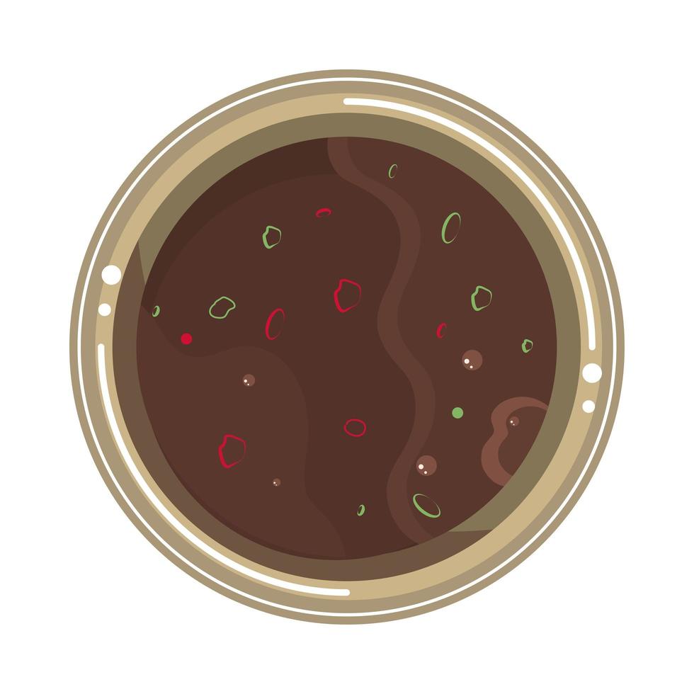 delicious chinese soup vector