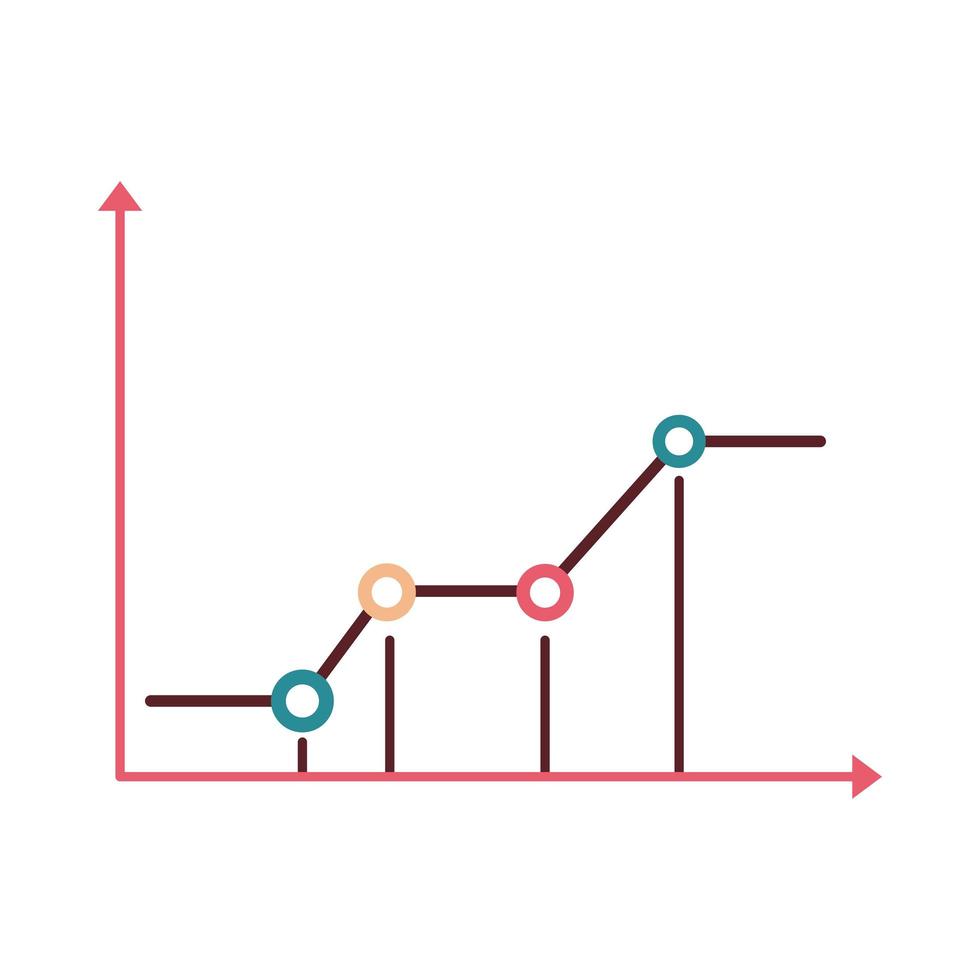 análisis gráfico de mercado vector