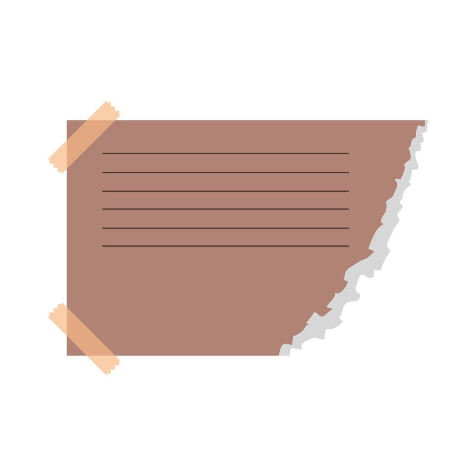 torn paper with lines vector