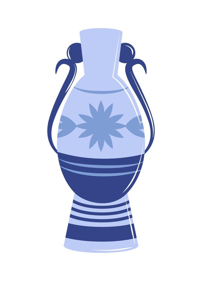 decorative pottery vase vector