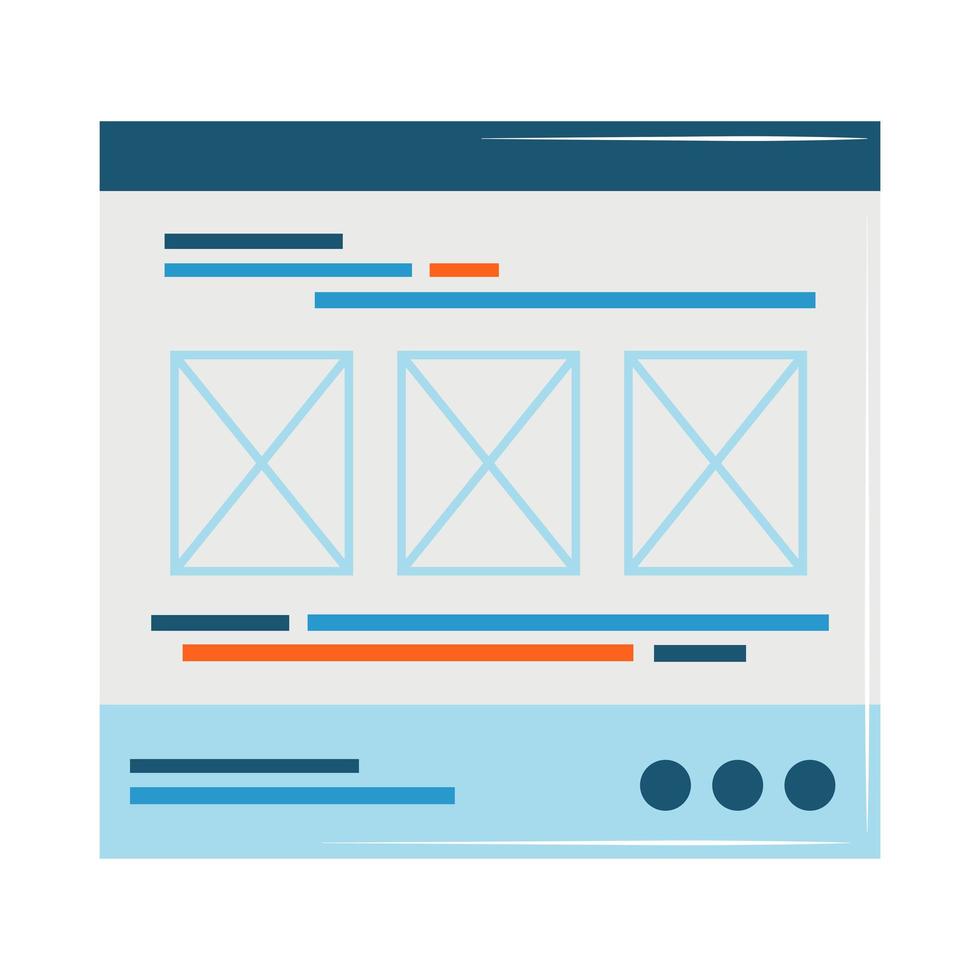 web development homepage vector