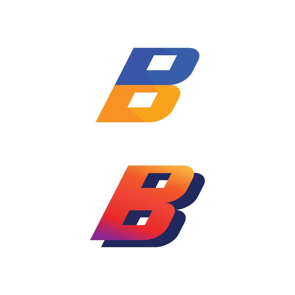 Diseño de logotipo de fuente b y letra b con concepto moderno. icono letra b vector ilustración plantilla