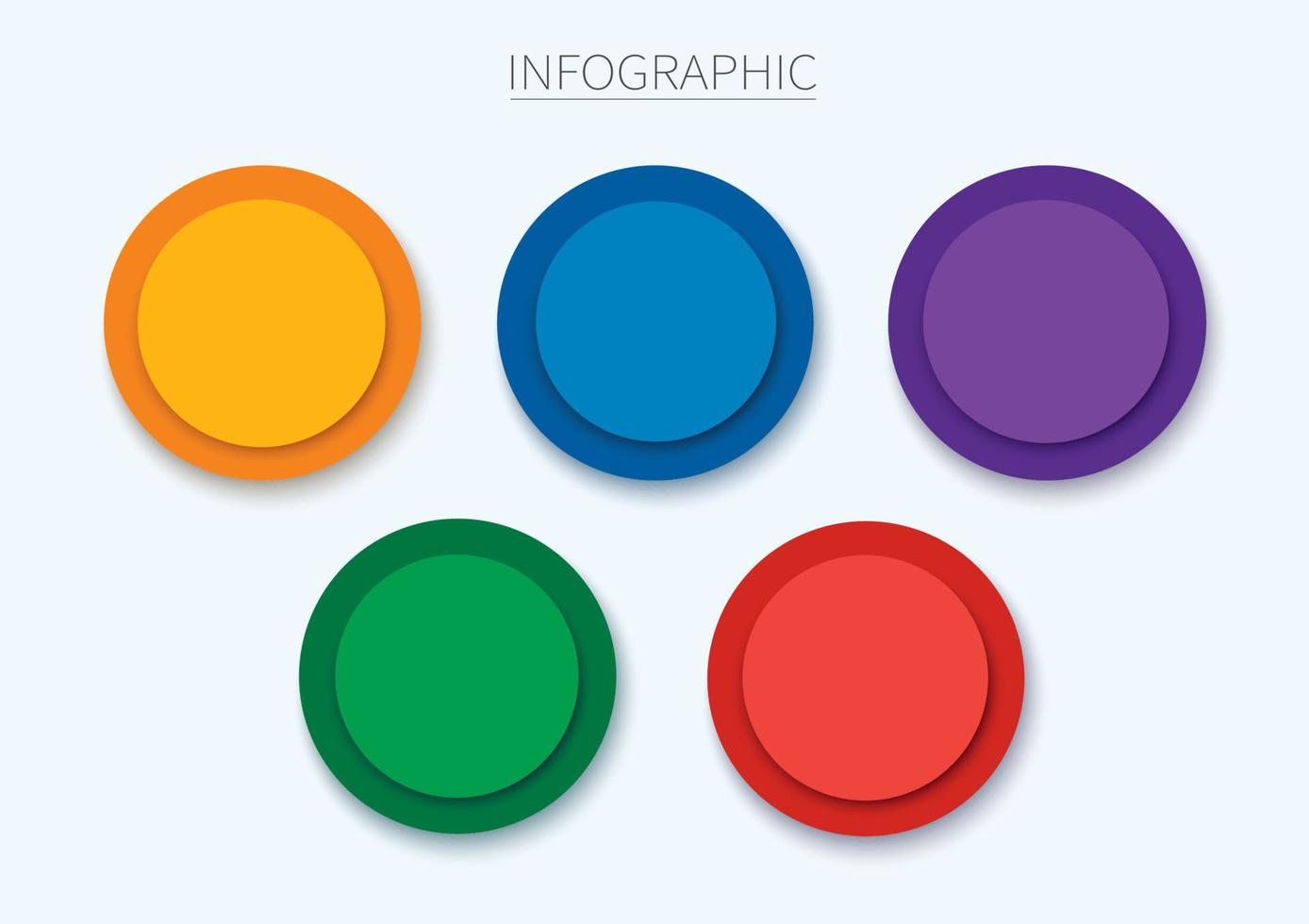 colorful round infographic vector template