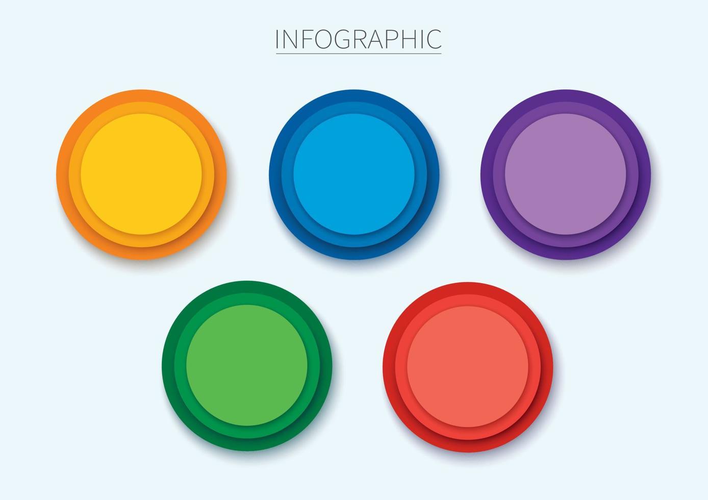 plantilla de vector de infografía redonda colorida