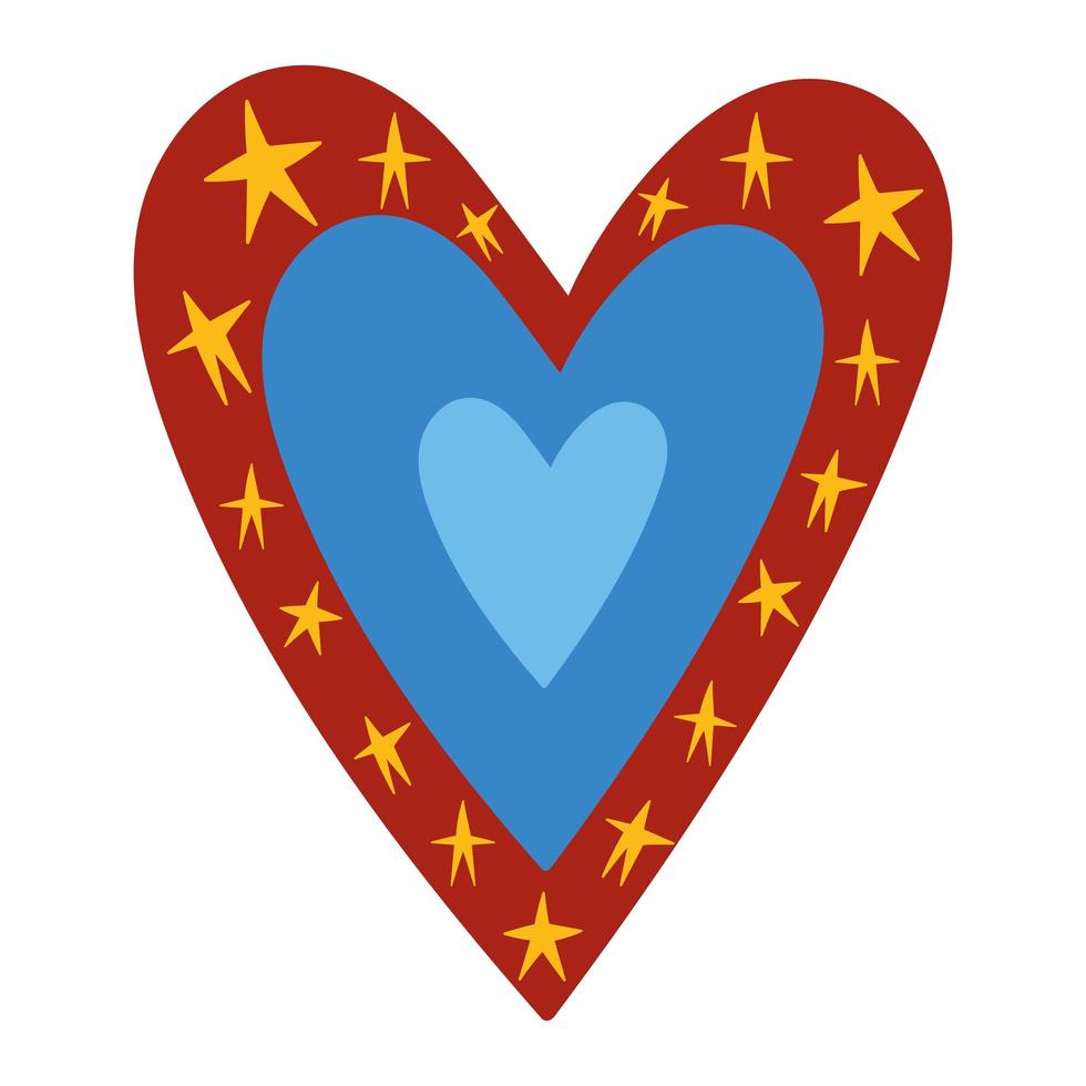 heart with stars vector