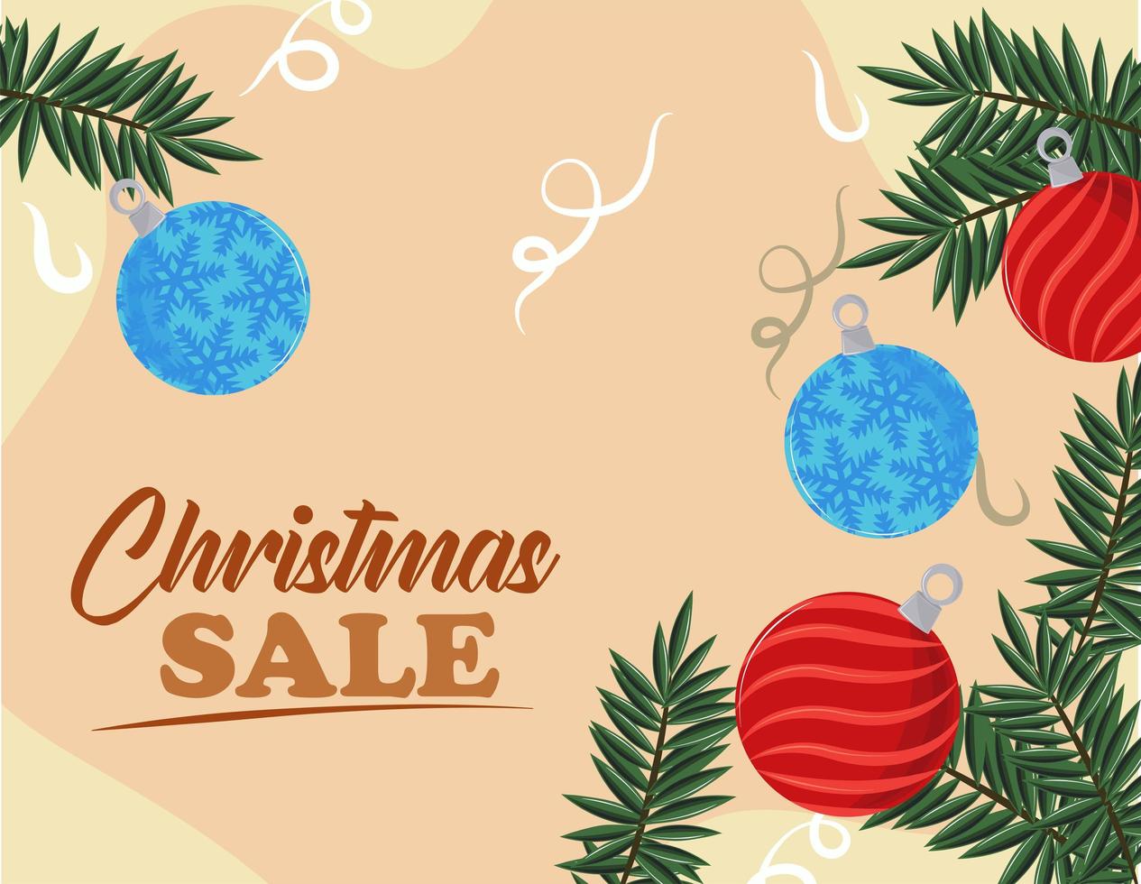 christmas sale event vector