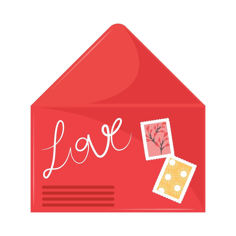 postal mail love vector