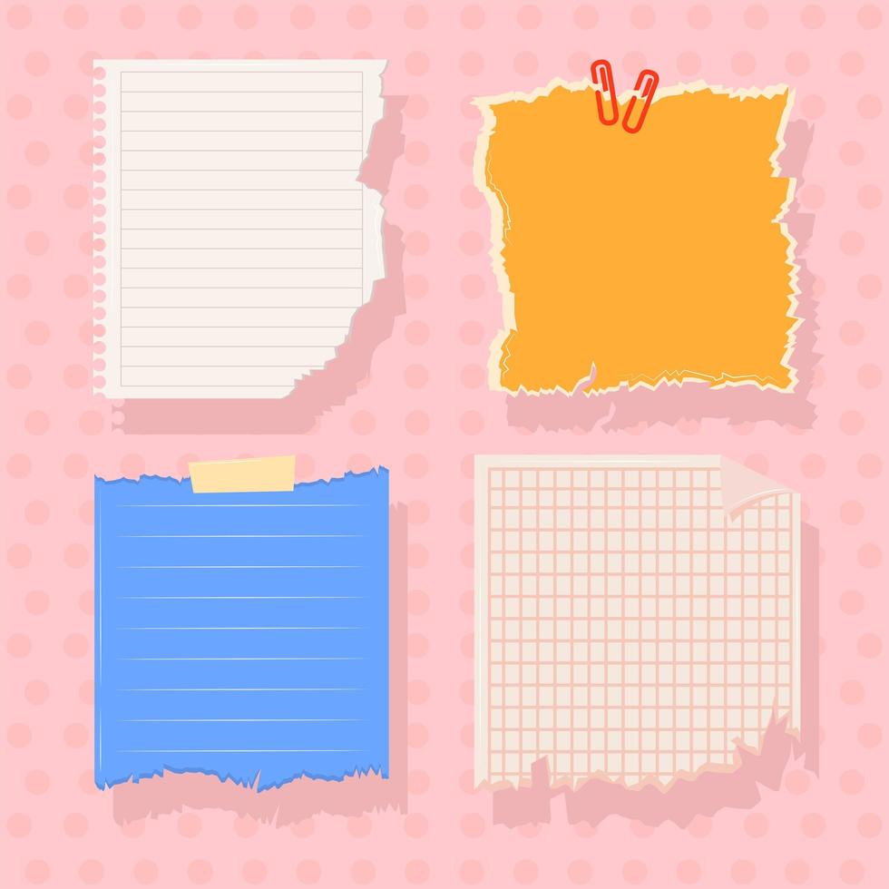 icons variuos torn papers vector