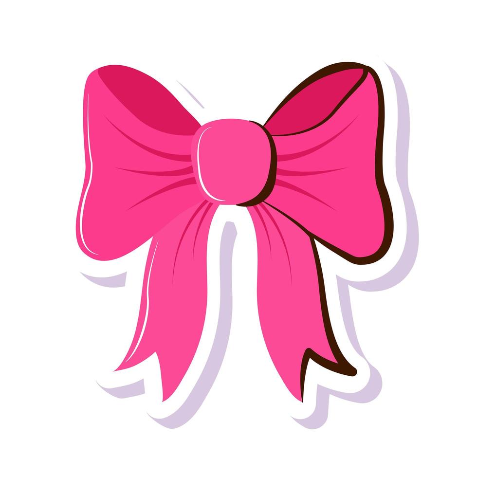 bow decoration sticker vector