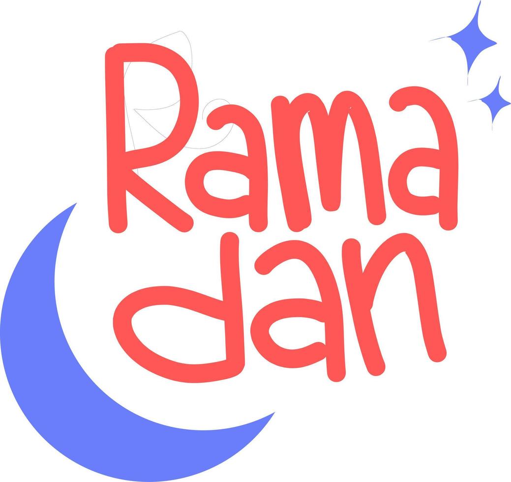 cute ramadan vector lettering