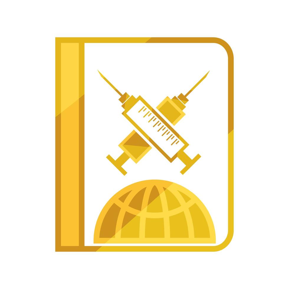 medical passport vaccination vector