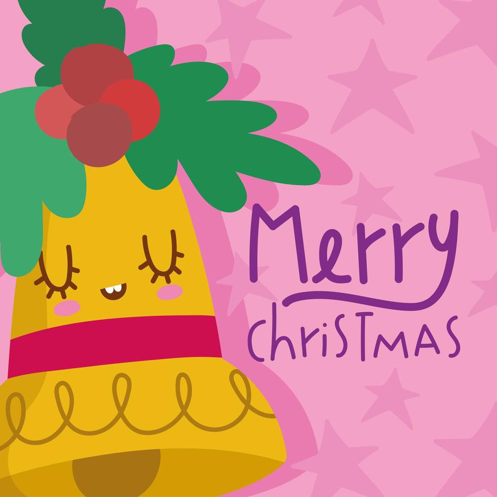 merry christmas bell vector