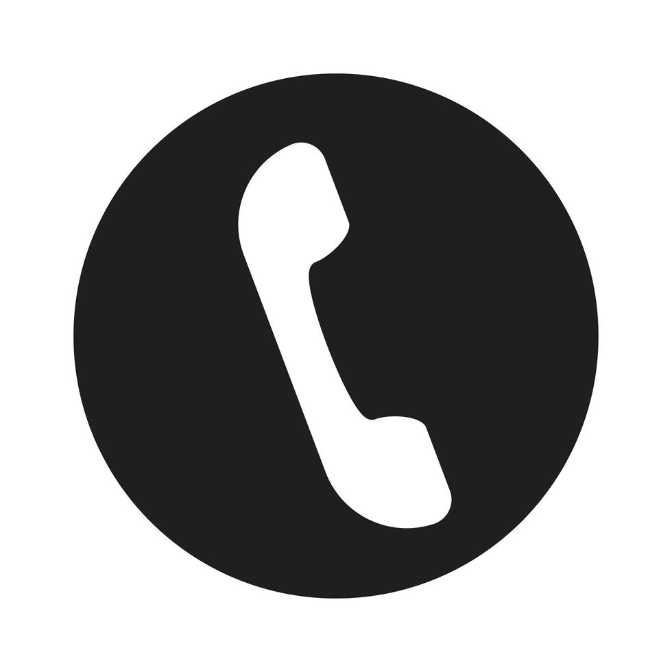 telephone pictogram icon vector