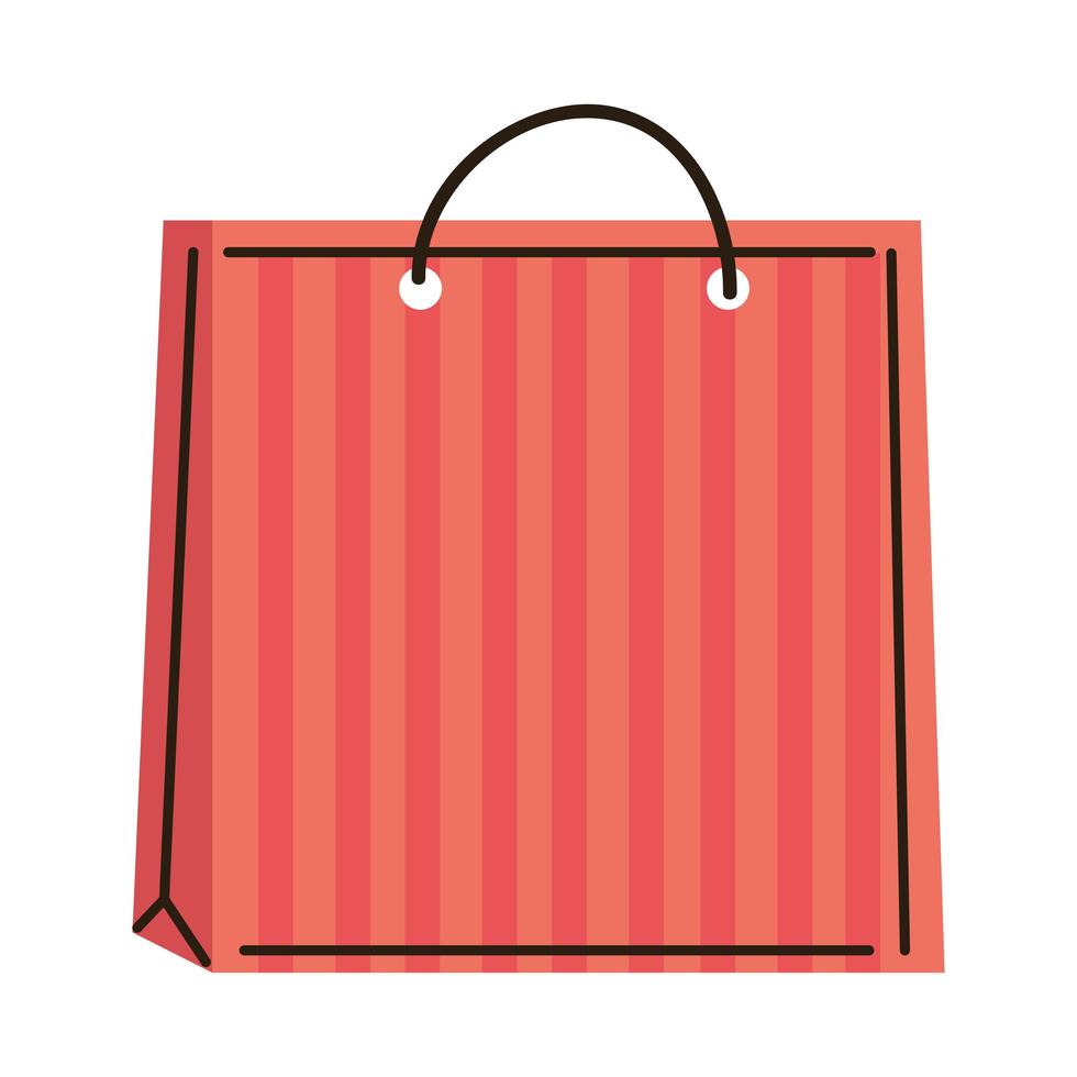 striped shopping bag vector
