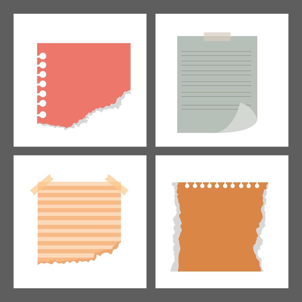 various torn paper vector