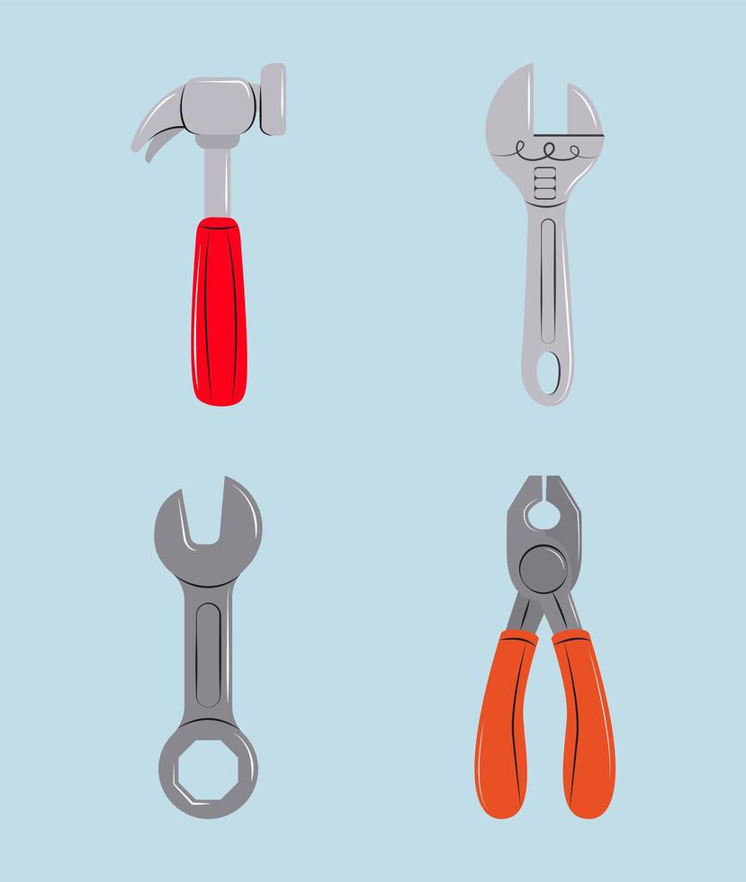 icons tools equipment vector